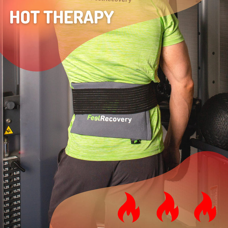 Cooling Pads Gel For Back (28 X 17 Cm) - Cold Warm Compress Set With Fixation Band For Back Pain, Osteoarthritis, Lumbago - Cold Pack Gel For Cold Therapy With Cover And Velcro Bandage - NewNest Australia
