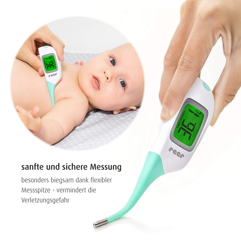 Reer ColourTemp Digital Fever Thermometer for Babies with Large Display and Colored Fever Warner - NewNest Australia