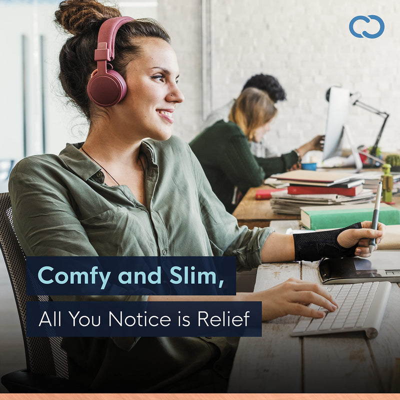 Copper Compression Recovery Wrist Brace - Copper Infused Adjustable Support Splint for Pain, Carpal Tunnel, Arthritis, Tendonitis, RSI, Sprain. Night Day Splint for Men Women - Fits Left Hand S-M Left Hand Small/Medium (Pack of 1) - NewNest Australia