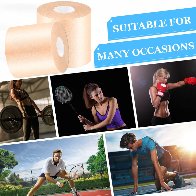 29.5 Yards Foam Underwrap Tape Sports Pre-wrap Athletic Tape 2.76 Inch Wide Elastic Sports Prewrap Artificial Foam Underwrap for Wrist Elbow Knees Ankles (Beige) Beige - NewNest Australia