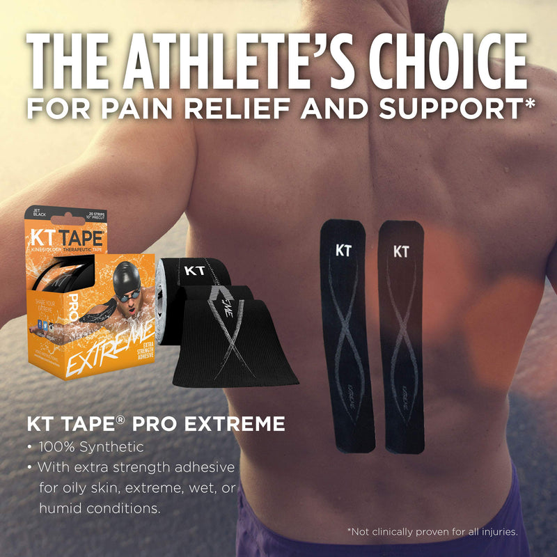 KT Tape Pro Extreme Therapeutic Elastic Kinesiology Sports Tape, 20 Pre-Cut 10 inch Strips, Skin Tone Series, 100% Synthetic Water Resistant Breathable, Pro & Olympic Choice, Marquee Mocha - NewNest Australia