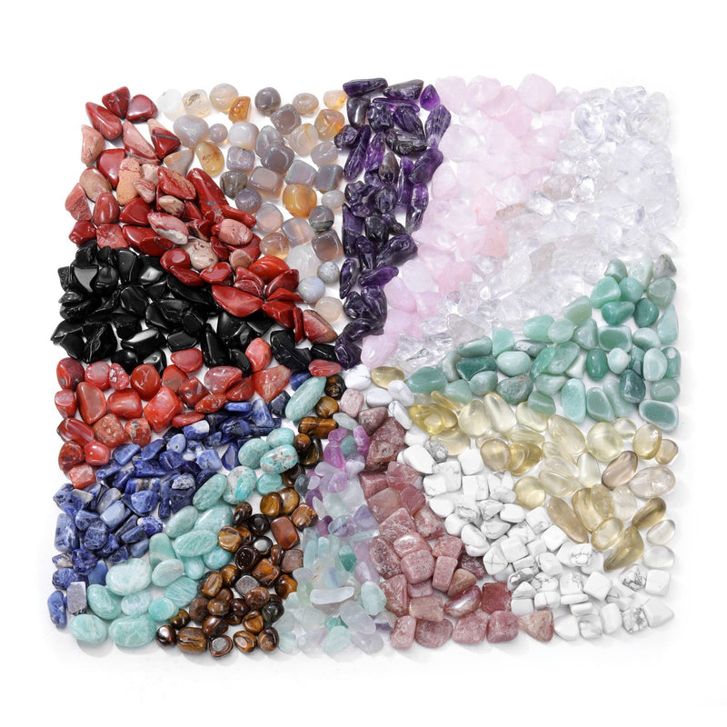 JSDDE Mineral Variety Tumbled Crystals Gemstone Reiki Healing Energy Meteorite Chips Stone for Chakra Balancing Meditation Crystal Collection Tumbled Chips Stone - NewNest Australia