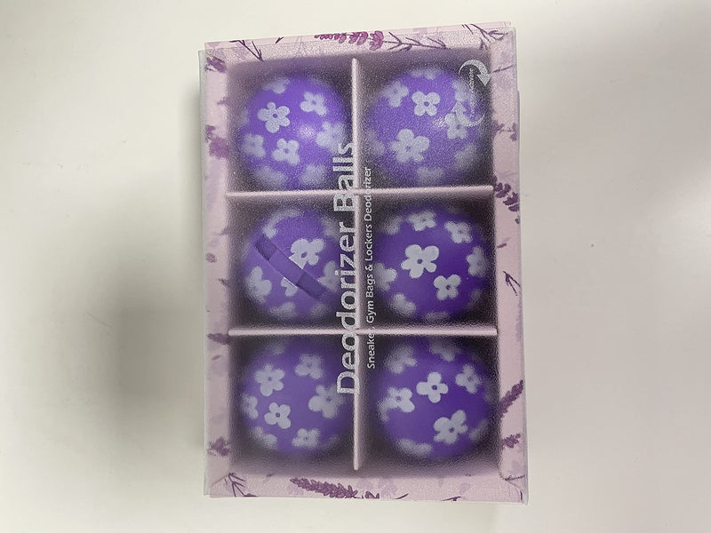 Deodorizing Balls for Sneakers, Shoe Deodorant, Gym Bags, Pack of 6 Deodorizing Balls Also for Home Lockers, Simple Twistlock - Lavender - NewNest Australia