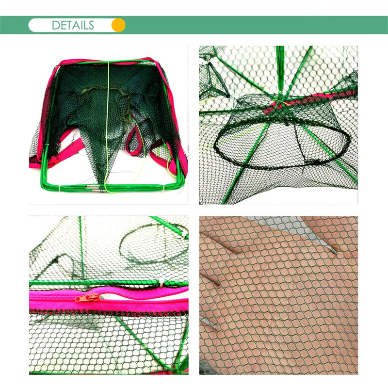 Portable Bait Traps Fishing Nets Foldable - Easy Use Hand Casting Bait Traps Cage Baits Cast Mesh Trap 60*26CM (Dia:23.62" Heights:10.24") - NewNest Australia