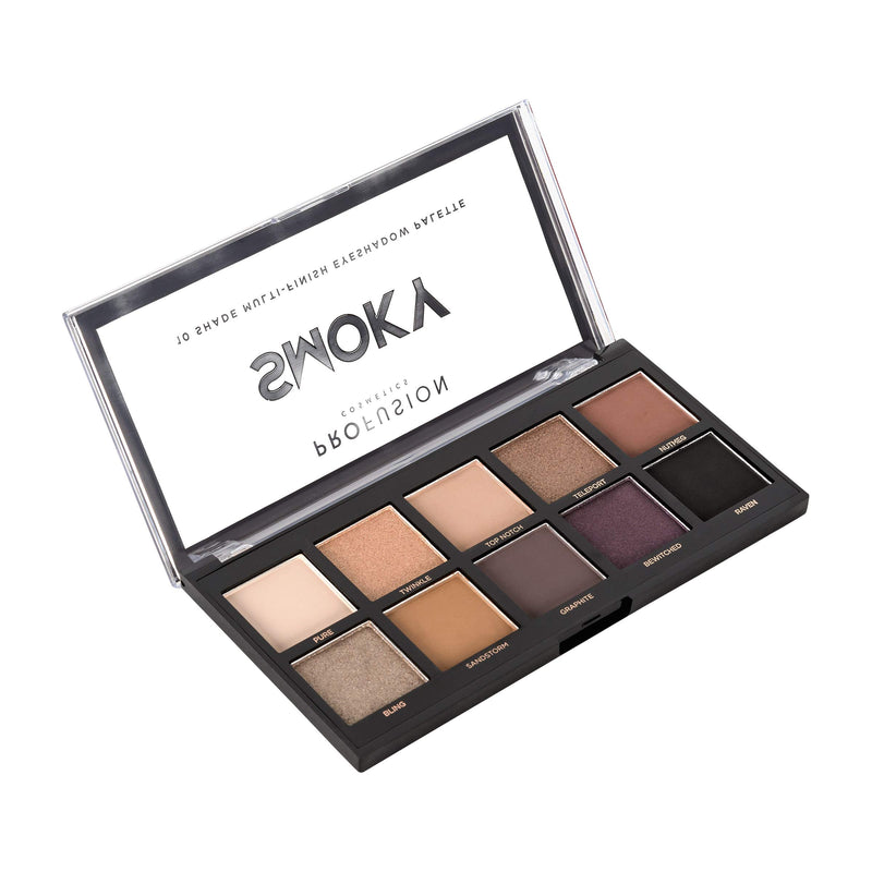 Profusion Cosmetics Smoky 10 Shade Eyeshadow Palette, Multicolour - NewNest Australia