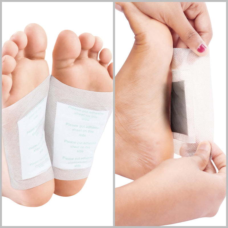 Kurtzy Detox Foot Pads (100 Pack) - Patches with 100 Adhesive Sheets for Feet - Relieve Stress & Pain, Improve Sleep & Enhance Blood Circulation - Natural Ingredients to Remove Impurities & Toxins - NewNest Australia