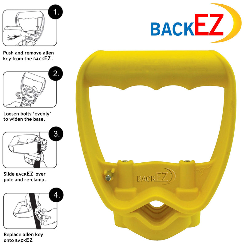 Back-Saving Tool Handle Attachment, Labor-Saving Ergonomic Shovel, or Rake Handle Add-on, Yellow 1 - NewNest Australia