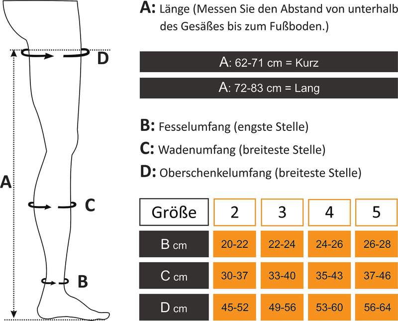 Graduated medical compression stockings (23-32 mmHg, 120 Den, Class 2) for women and men - Support stockings - Medical Compression Stockings Beige Size 2 - Short: A - Look at the third picture - NewNest Australia