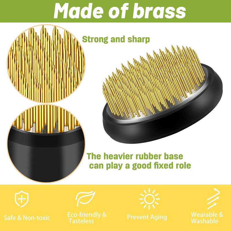 3 Pieces Flower Holder Floral Arranger Japanese Floral Pins Round Flower Arranger Floral Arrangement Holder for Flower Arrangement, Plant Fixation (Gold,0.91 Inch, 1.02 Inch, 2.36 Inch) Gold 0.91 Inch, 1.02 Inch, 2.36 Inch - NewNest Australia