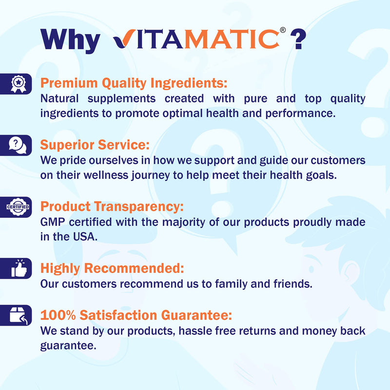 Vitamatic Hyaluronic Acid Supplements 200mg - Supports Healthy Connective Tissue and Joints - Promote Youthful Healthy Skin - 120 Capsules - NewNest Australia