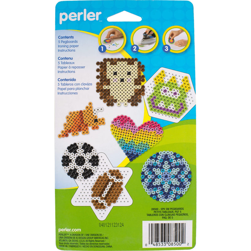 Perler Beads Small Fun Shaped Pegboards-5 Count ( Packaging May Vary ) - NewNest Australia