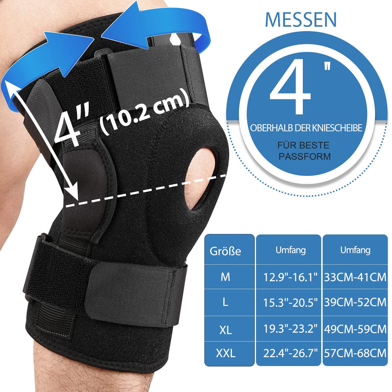 Neenca Knee Support With Hinge, Knee Support For Men & Women, Open Patella Knee Pad For Knee Pain, Swollen Meniscus Tear, Arthritis, Joint Pain Relief, Acl, Pcl, Mcl, Recovery 056 - NewNest Australia