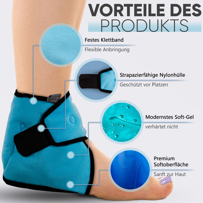 Icehof Cooling Pads Ankle Cooling Bandage Ankle Brace With Cooling Gel Cold Therapy Ankle Rheumatism Chemotherapy Ankle Pain Ankle Bandage One Size (Pack Of 1) - NewNest Australia