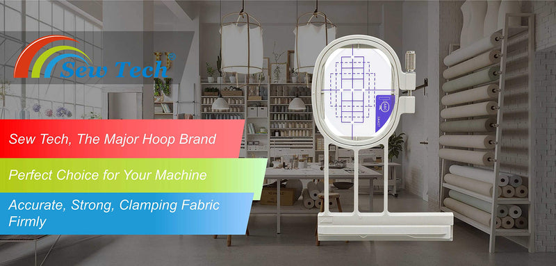Sew Tech Embroidery Hoops for Brother Innovis NQ1600E NQ1400E NQ3600D Dream Machine 2 VE2200 4000D 1500D V7 V5 VM5200 Babylock Embroidery Machine Hoop (1x2.5"-SA437) 1x2.5"-SA437 - NewNest Australia