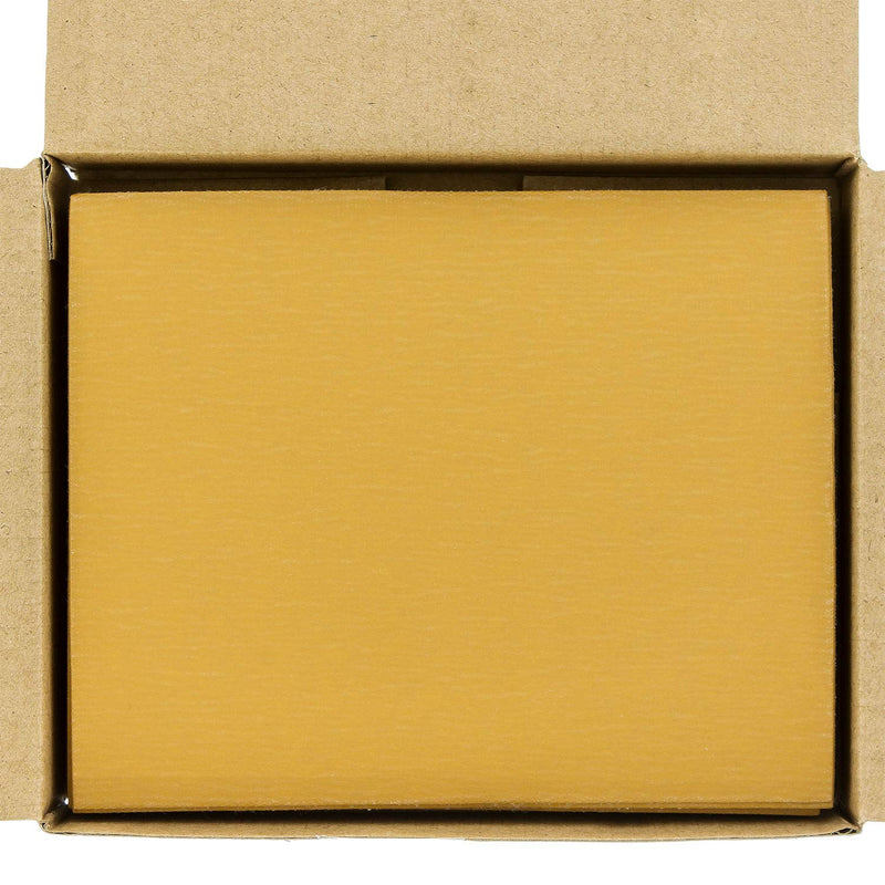Dura-Gold - Premium - 1000 Grit Gold - 1/4 Sheet Hook & Loop Sandpaper 5.5" x 4.5" - For Automotive & Wookworking Palm Sanders - Box of 25 1000-Grit - NewNest Australia
