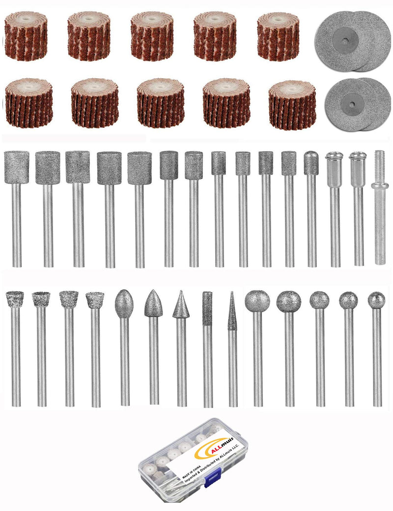 Stone Carving Set Polishing Rotary Tools Diamond Burr Accessories for Carving/Engraving Stone, Rocks, Jewelry, Glass, Ceramics For Rotary Tools - NewNest Australia