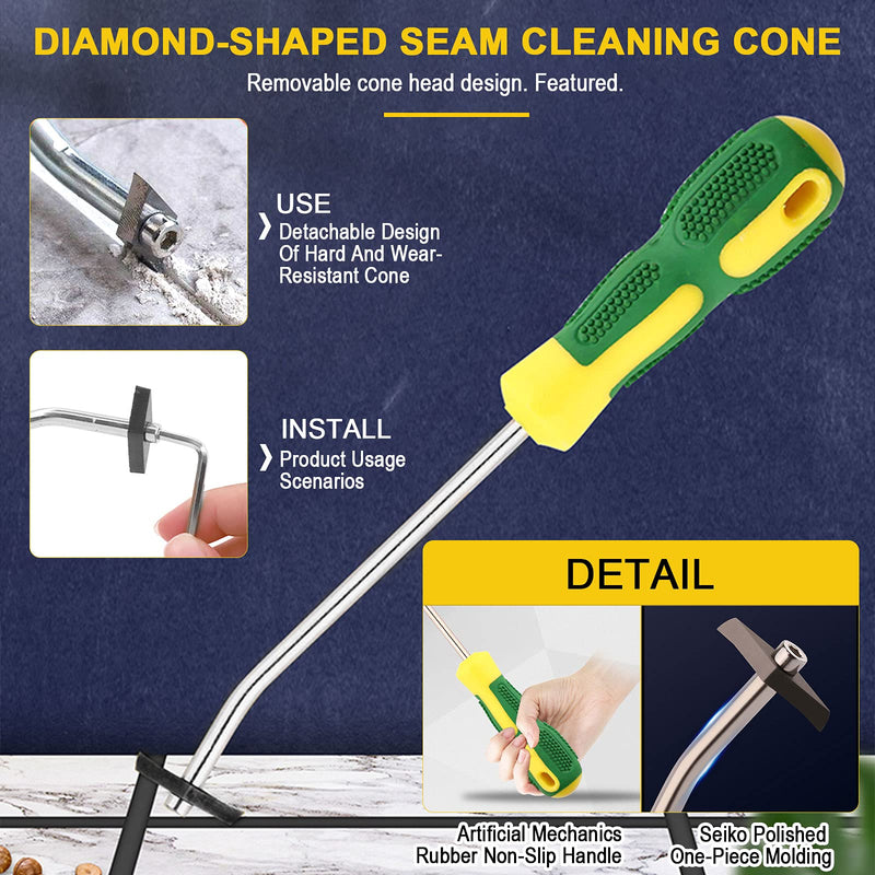 Mardatt 22 Pcs Grout Remover Tool Kit Includes Grout Saw with Knife, Screwdriver and Ball Stylus Dotting Tools, Edges Caulking Tools, Caulking Edge Tool, Grout Cleaner for Tile Joints Seams Corner - NewNest Australia