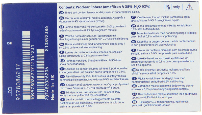 Proclear Spheric monthly lenses soft, 6 pieces / BC 8.6 mm / DIA 14.2 / -4.25 diopters - NewNest Australia