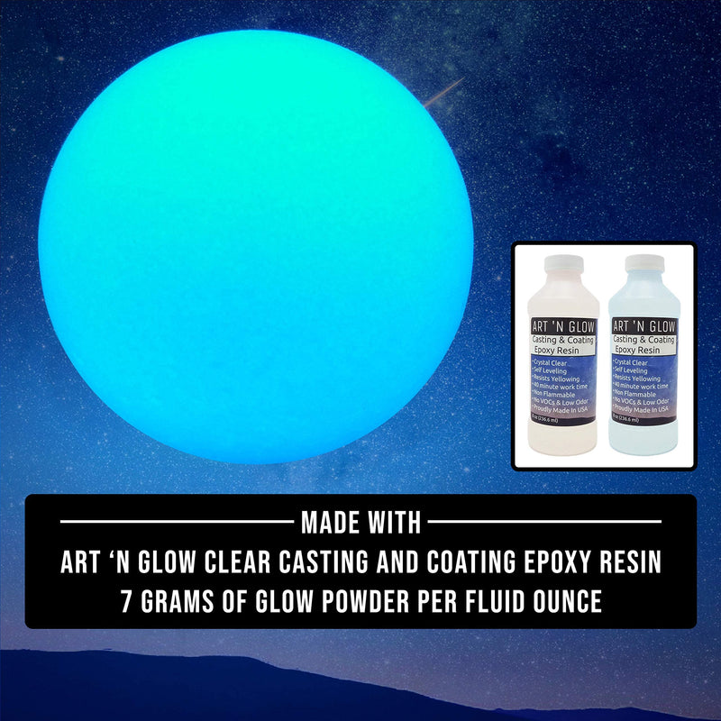 Glow in The Dark Pigment Powder - 12g - Neutral and Fluorescent Colors (Fluorescent Blue) Fluorescent Blue - NewNest Australia