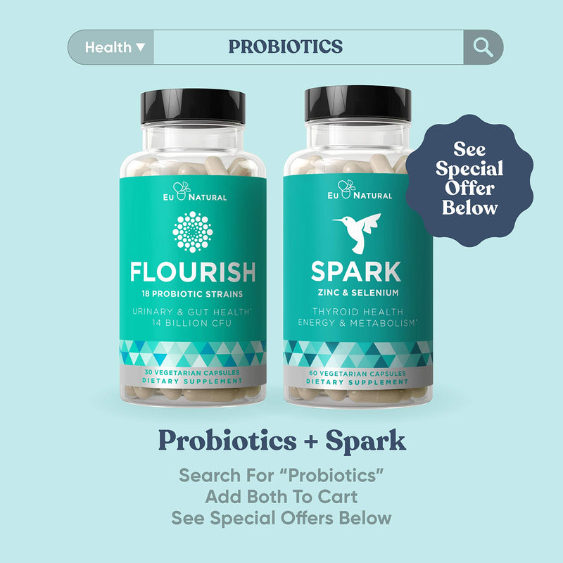 Spark Thyroid Support & Energy Metabolism – Thrive, Naturally Fight Fatigue, Balance Hormones, Promote Focused Energy – Zinc, Selenium, Iodine – 60 Vegetarian Soft Capsules - NewNest Australia