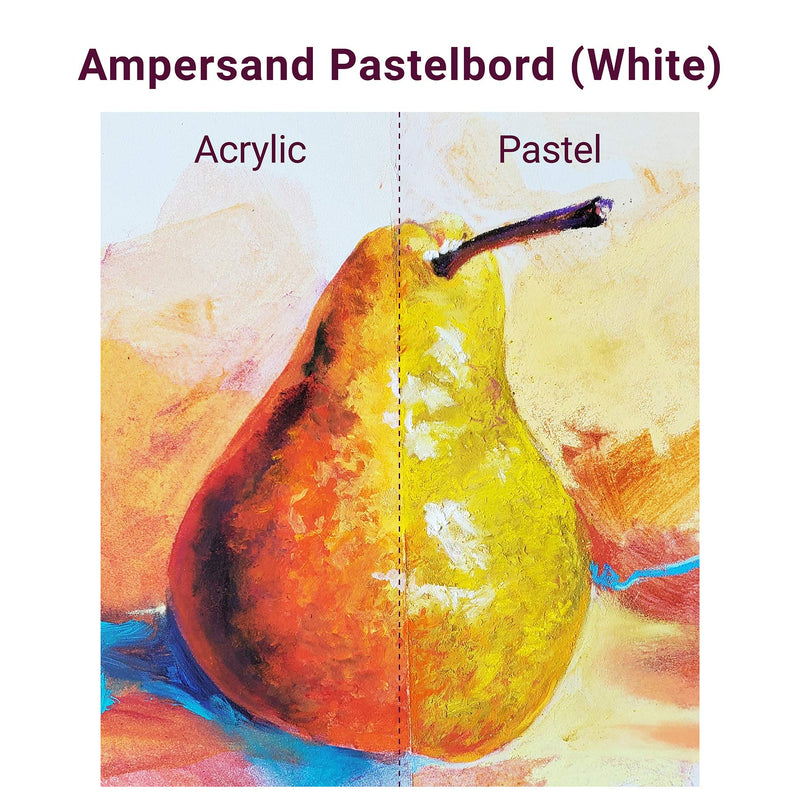 Ampersand Art Supply Pastel Painting Panel: Museum Series 1/8 Inch Flat Profile Pastelbord, 9" x 12", White - NewNest Australia