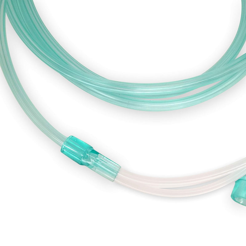Healva 10 Pack High-Flow Soft Nasal Oxygen Cannula, Standard Connector 6.6 Feet, Green Tubing - NewNest Australia