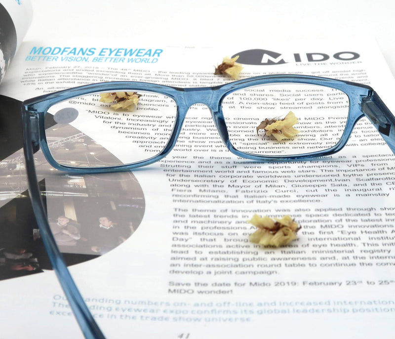 Pack of 3 reading glasses 2.0 men/women, good glasses, high quality, rectangular, comfortable, great reading aid, for men and women, black-blue-gray + 2.00 mixed color - NewNest Australia