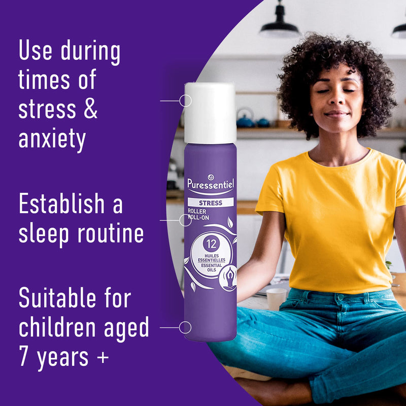 Puressentiel Rest & Relax, Stress Roll-On - 5 ml - Helps promote Healthy Sleep, Stress Relief & Anxiety Relief Routines - Soothing, Relaxing & Naturally Calming Essential Oils - Aromatherapy - NewNest Australia