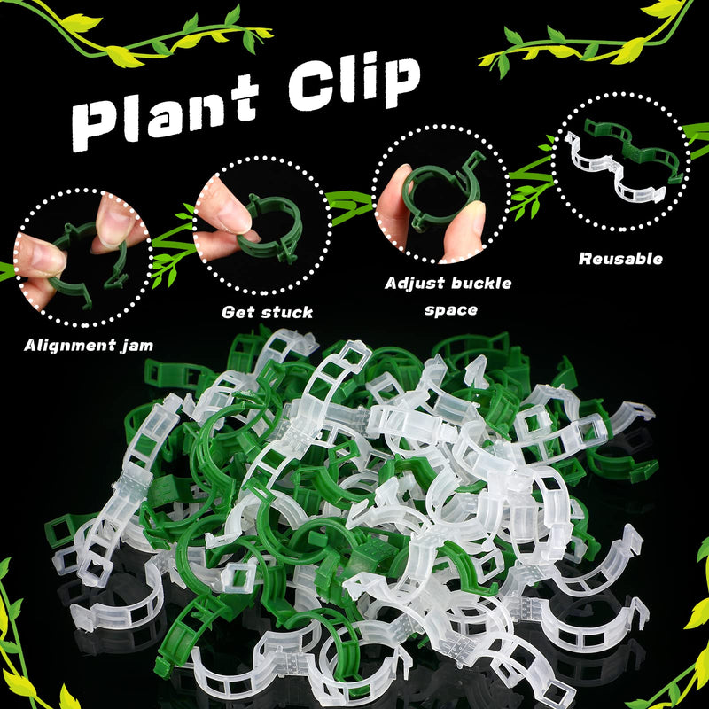 400 Pieces Plastic Garden Plant Support Clips Tomato Clips Grape Vine Cucumber Clips Vegetables Tomato Trellis Clips Plant Clips for Tomato Flower Squash Vine to Grow Upright Makes Plants Healthier - NewNest Australia