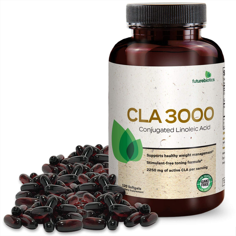 Futurebiotics CLA 3000 Extra High Potency – Naturally Supports Healthy Weight Management, Increase Lean Muscle Mass - Non-Stimulating Conjugated Linoleic Acid, Non GMO, 120 Softgels - NewNest Australia
