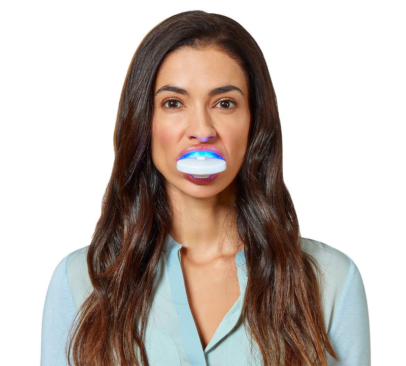 AuraGlow Teeth Whitening Kit, LED Light, 35% Carbamide Peroxide, (2) 5ml Gel Syringes, Tray and Case - NewNest Australia