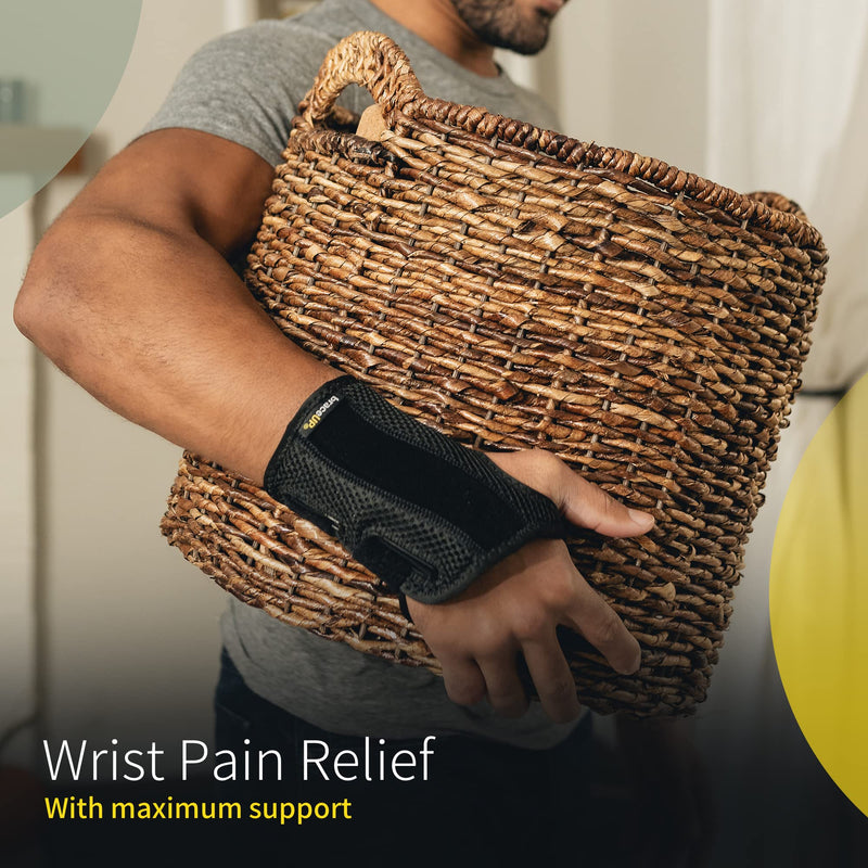 Wrist Splint for Carpal Tunnel Right Left Hand by BraceUP - Wrist Support for Women and Men, Daytime and Night Use, Wrist Brace for Pain Relief and Arthritis (Left Hand, S/M) - NewNest Australia