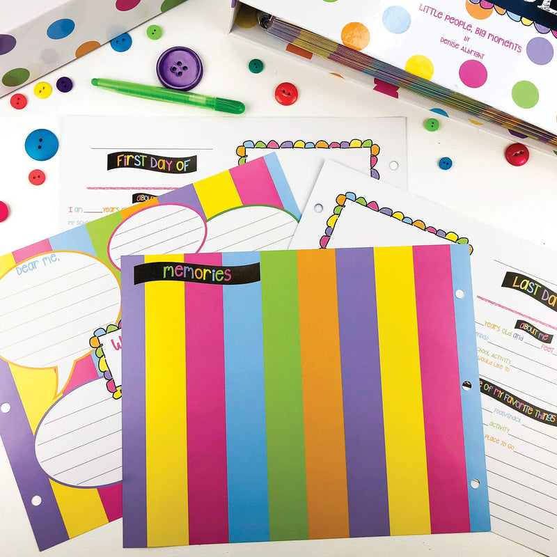 School Memory Scrapbook Refill Extra Pages Kits (Two Grades) for First & Last Day of School for Class Keeper Memory Keepsake Book for Girls Pastel for Girls - NewNest Australia