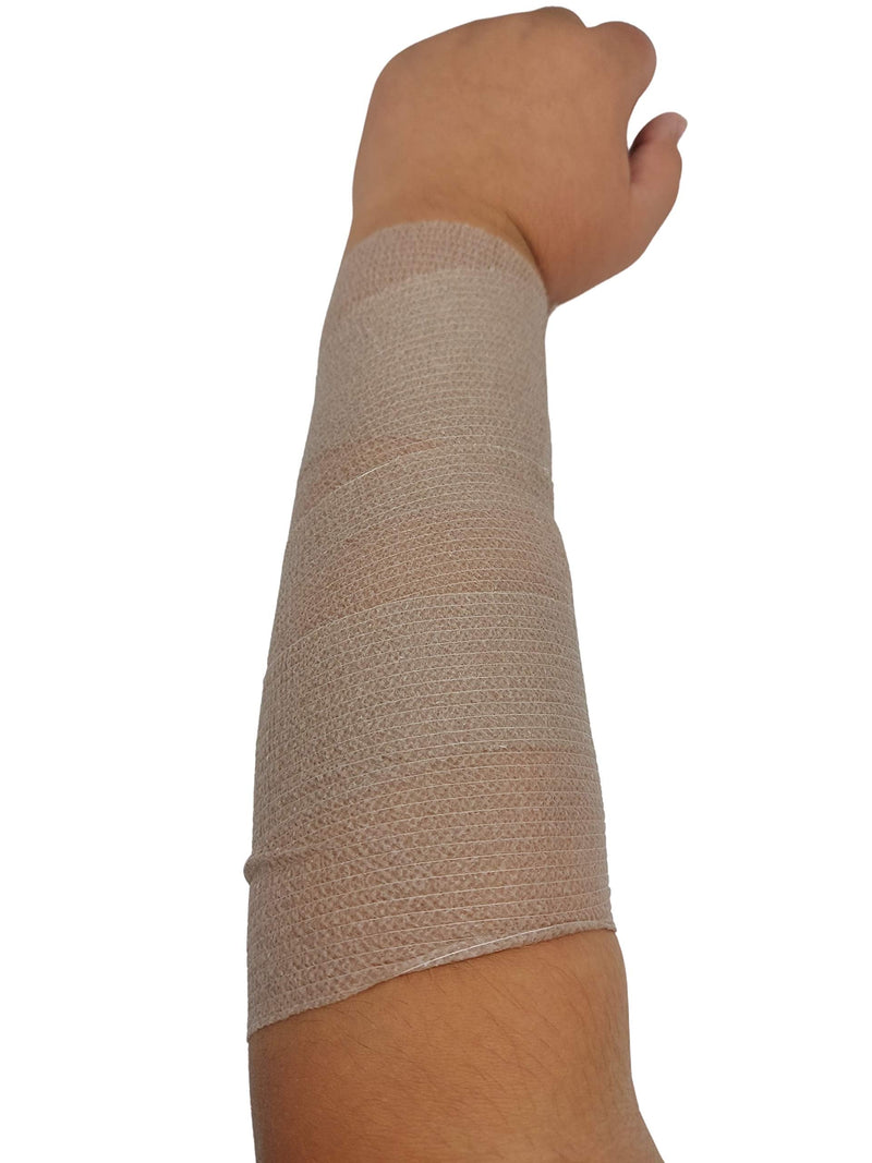 Pintomed Self-Adhesive Bandage Stretched - 10 X Beige Bandages Rolls - 10 Cm X 4.5 M Cohesive Bandage Bandage Fixation Bandage Self-Adhesive Health Plaster Sports Tape Piece For Wrist Leg Arm Vet Wrap - NewNest Australia