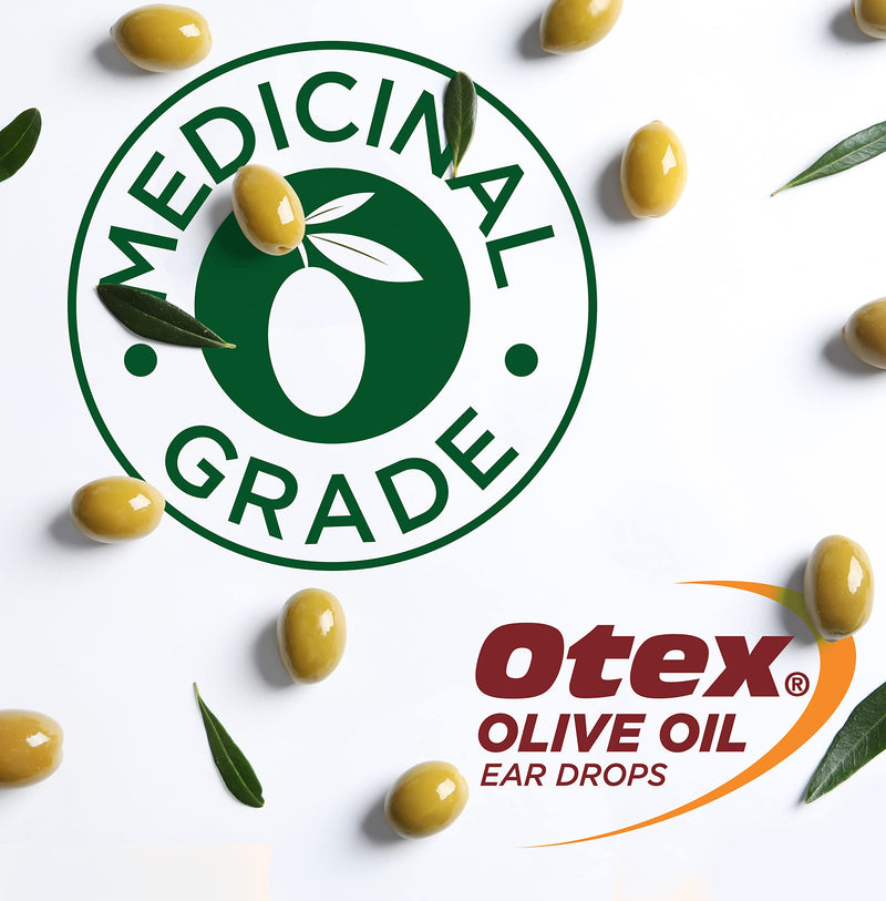 Otex Olive Oil Ear Drops For Natural, Gentle Removal of Excessive, Hardened Ear Wax. Bottle with Dropper Applicator, 10 ml (Pack of 1) Single - NewNest Australia