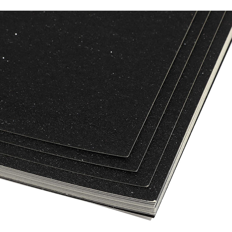 Bright Creations Black Glitter Paper Cardstock for Crafts - 24 Pack, 8.5 x 11 Inches - NewNest Australia