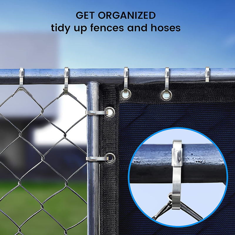 Neojao Metal Zip Ties,100 Pcs 11.8 Inch,304 Stainless Steel Zip Ties Multi-purpose Metal Cable Ties-Suitable for Outdoor Chain Link Fence and Exhaust Wrap Zip Ties - NewNest Australia