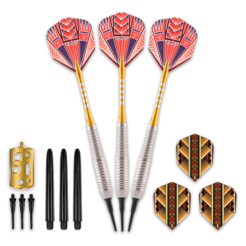 Shot! Darts Scimitar-Soft Tip Dart Set-18gm-Front Weighted-Stainless Steel Barrels - NewNest Australia