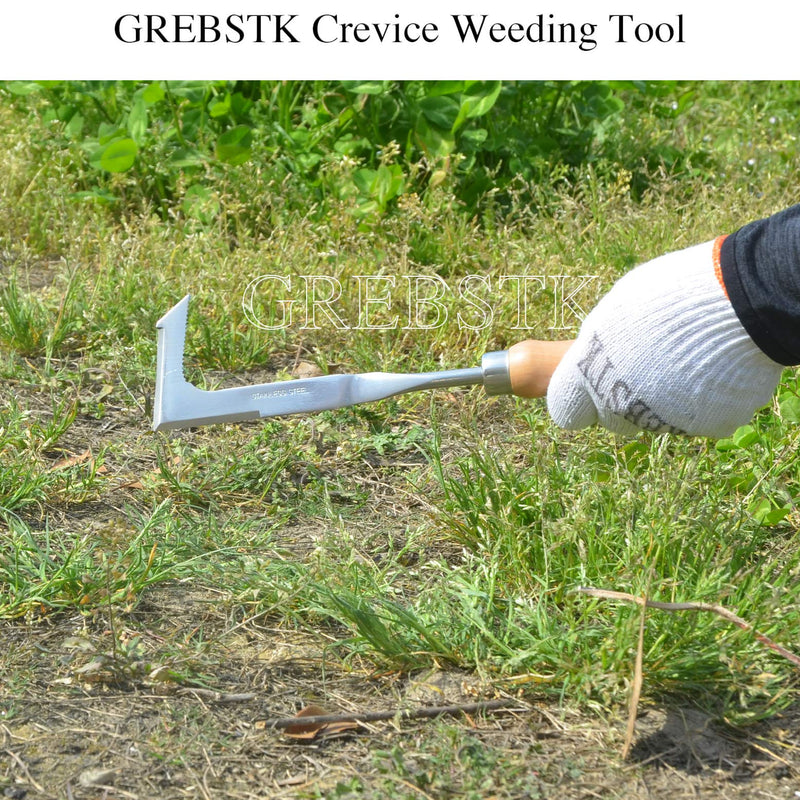 GREBSTK Crack Weeder Crevice Weeding Tool Manual Weeder Beech Handle Lawn Yard Gardening Tool Clear - NewNest Australia