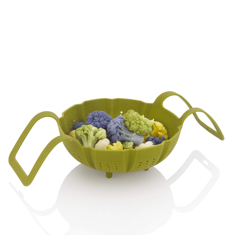 Zavor Silicone Steamer Basket & Strainer for 6Qt & Larger Pressure Cookers, Multicookers, Instant & Stock Pots | BPA-free, Non-scratch Pressure Cooker Accessories Collection, Green (ZACMISB22) - NewNest Australia