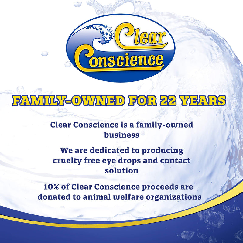 Clear Conscience Contact Lens Solution, Contact Solution & Saline Solution for Complete Eye Solution - Multipurpose Solution for Contact Lenses with Cruelty Free Instruction Guide, 12oz (Pack of 1) 12 Fl Oz (Pack of 1) - NewNest Australia