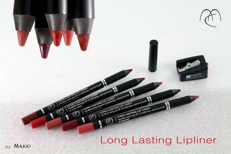 Red Wine Makki Long Lasting Lip Liner glide pencil intense colour creamy no feathering smooth glide with a very unique texture, long lasting, excellent coverage 01 Red Wine - NewNest Australia