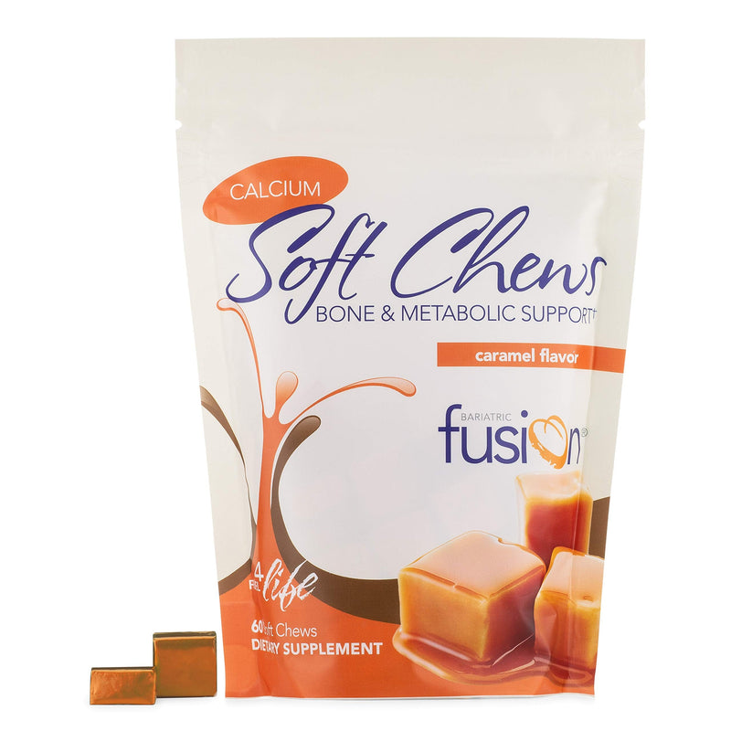 Bariatric Fusion Calcium Citrate 500mg & Energy Soft Chew Bariatric Vitamin, Caramel Flavor, Bariatric Surgery Patients Including Gastric Bypass and Sleeve Gastrectomy, 60 Count, Sugar Free - NewNest Australia