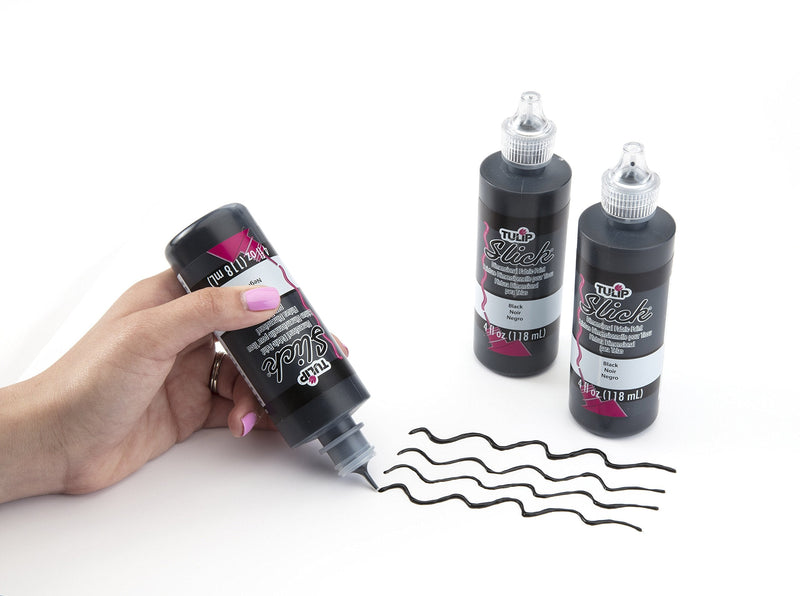 Tulip Dimensional Fabric Paint 4 oz Slick Black 3 Pack, 4 Fl Oz (Pack of 3), 3 Count - NewNest Australia