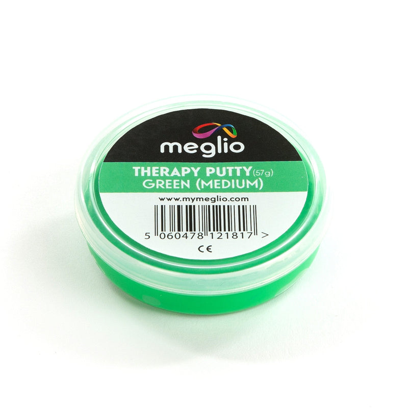 Meglio Therapy Hand Putty 57g - for Hand Exercises Targeting Hand Recovery and Rehabilitation, Strength Training and Stress Relief, Variable Resistive Strength (Green (Medium)) Green (Medium) - NewNest Australia