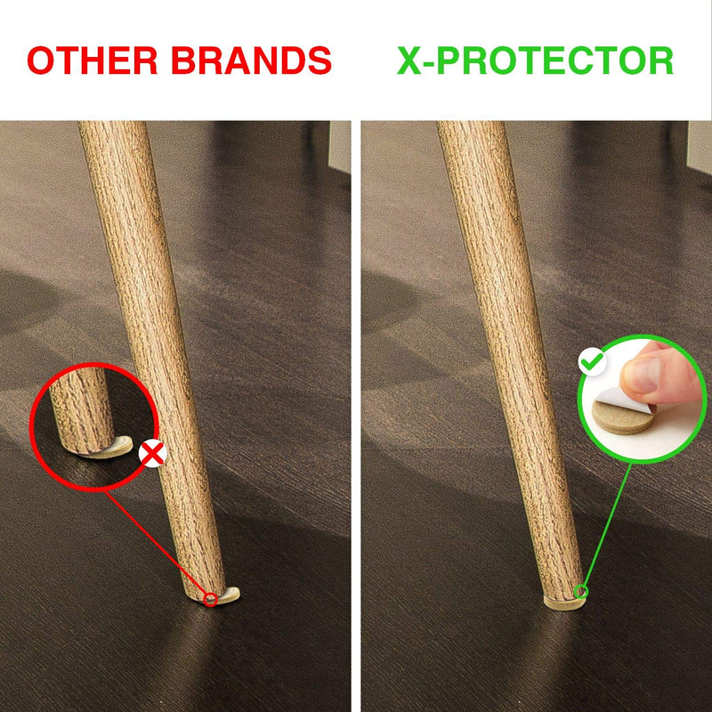 Felt Furniture Pads X-PROTECTOR - 48 Premium Felt Pads Floor Protector - Chair Felts Pads for Furniture Feet Wood Floors - Best Furniture Pads for Hardwood Floors - Protect Your Hard Floors! Beige - NewNest Australia