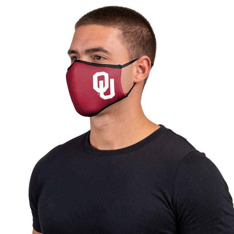 FOCO NCAA unisex-adult NCAA Team Logo Sport Reusable Washable Fashion Face Cover Mask 3-pack Oklahoma Sooners Team Color - NewNest Australia