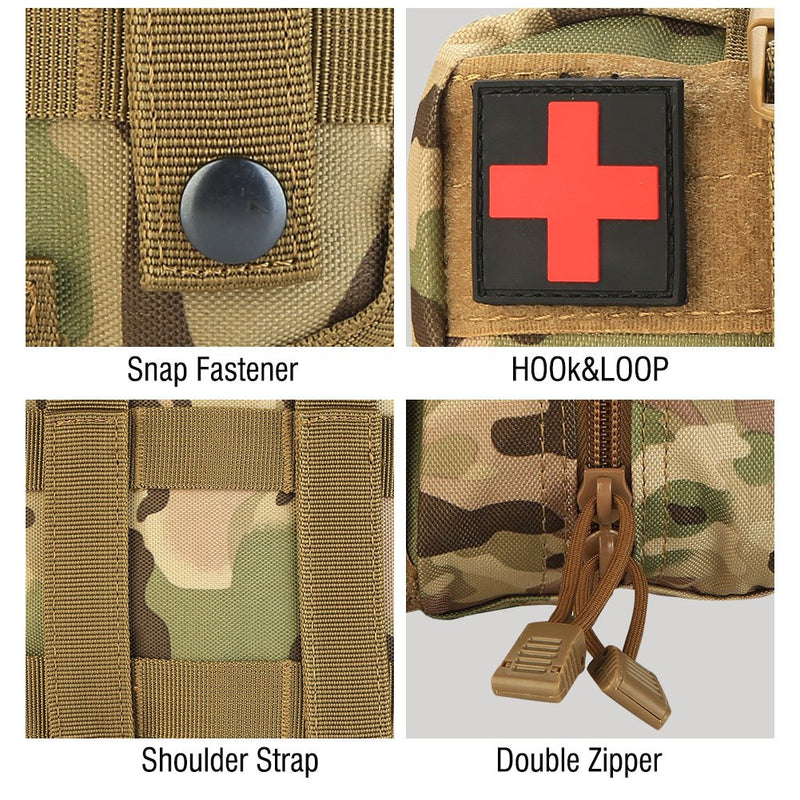 Life-Saving Bag, Tactical Medical Molle Bag, Outdoor Medical Package, First Aid Bag, Tactical Utility Bag, Mountaineering Climbing, Rescue Tool Package (Cp Camouflage) - NewNest Australia