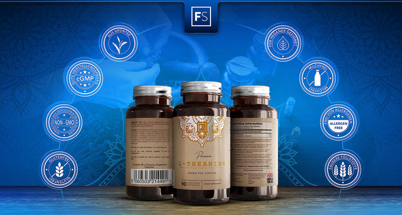 Fs L Theanine, 90 Theanine Capsules, 750 Mg L-Theanine, High Dose Green Tea Extract With 300 Mg L-Theanine Per Serving, Theanine L Theanine, Gmo, Gluten And Allergen Free, Made In The Uk - NewNest Australia