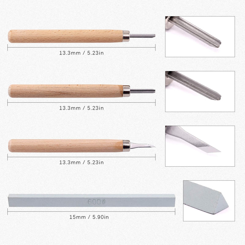 Swpeet 14Pcs 50mm Flat 2 Types Square Mixed Rubber Stamp Carving Blocks with 3Pcs Carving Knife Tools and Knife Polished Stone Kit, Double-Sided Removable Carving Block for Scrapbooking Postcards - NewNest Australia